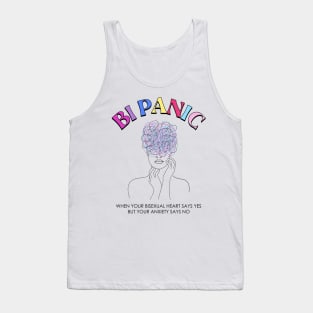 Bi Panic Bisexual Anxiety Themed LGBT Gift For Men Women Tank Top